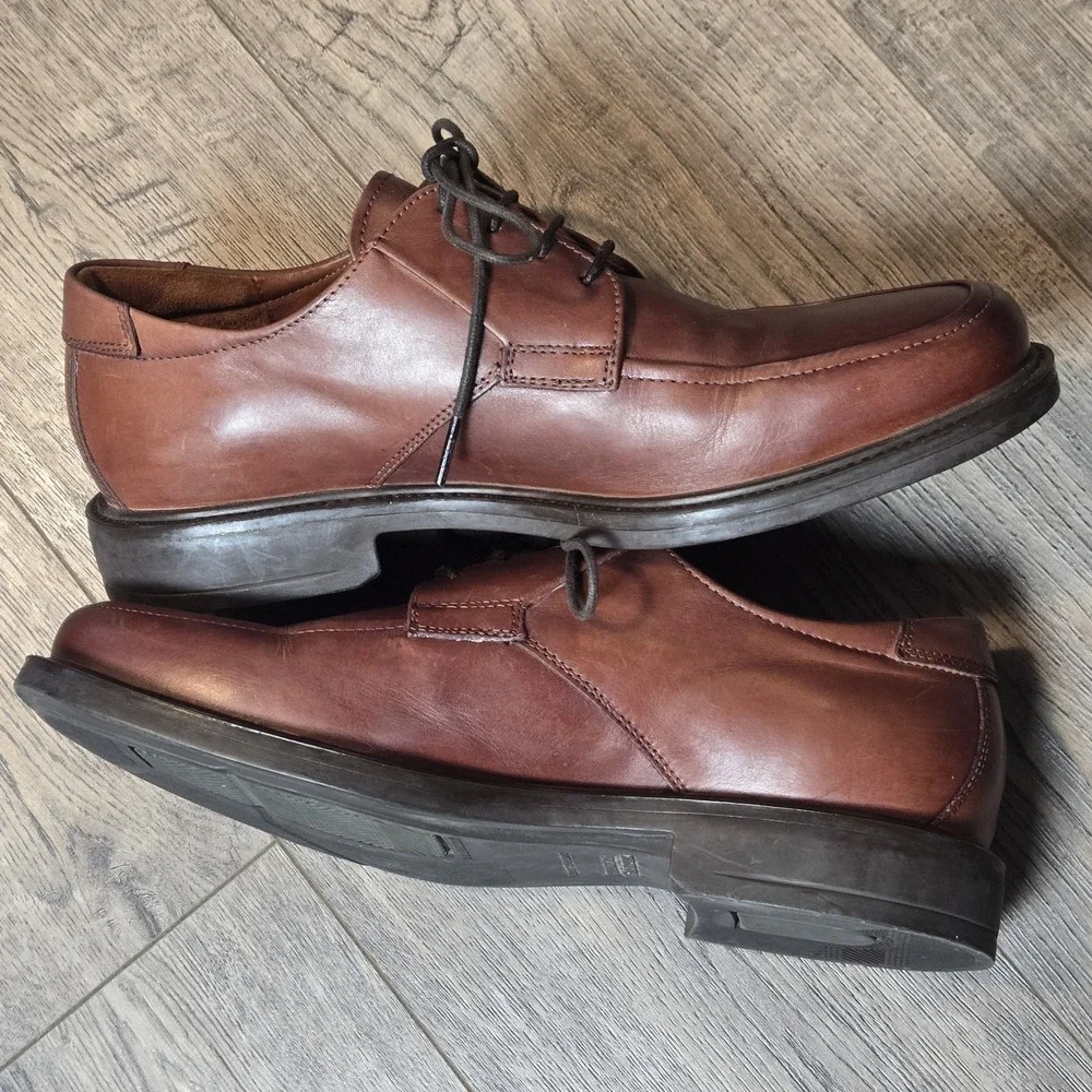 Johnston & Murphy 8.5 M Brown Leather Dress Oxford Shoe Laces 20-7112 Italy
